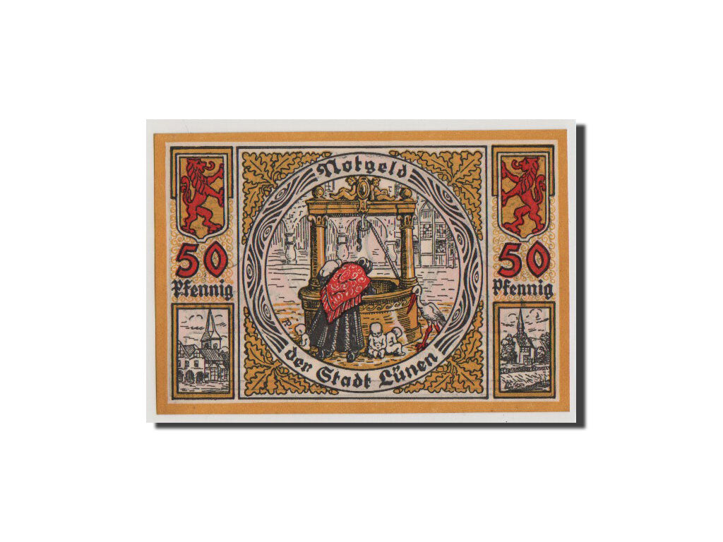 Banconote, Germania, Lunen Stadt, 50 Pfennig, 1921, FDS, Mehl:841.1