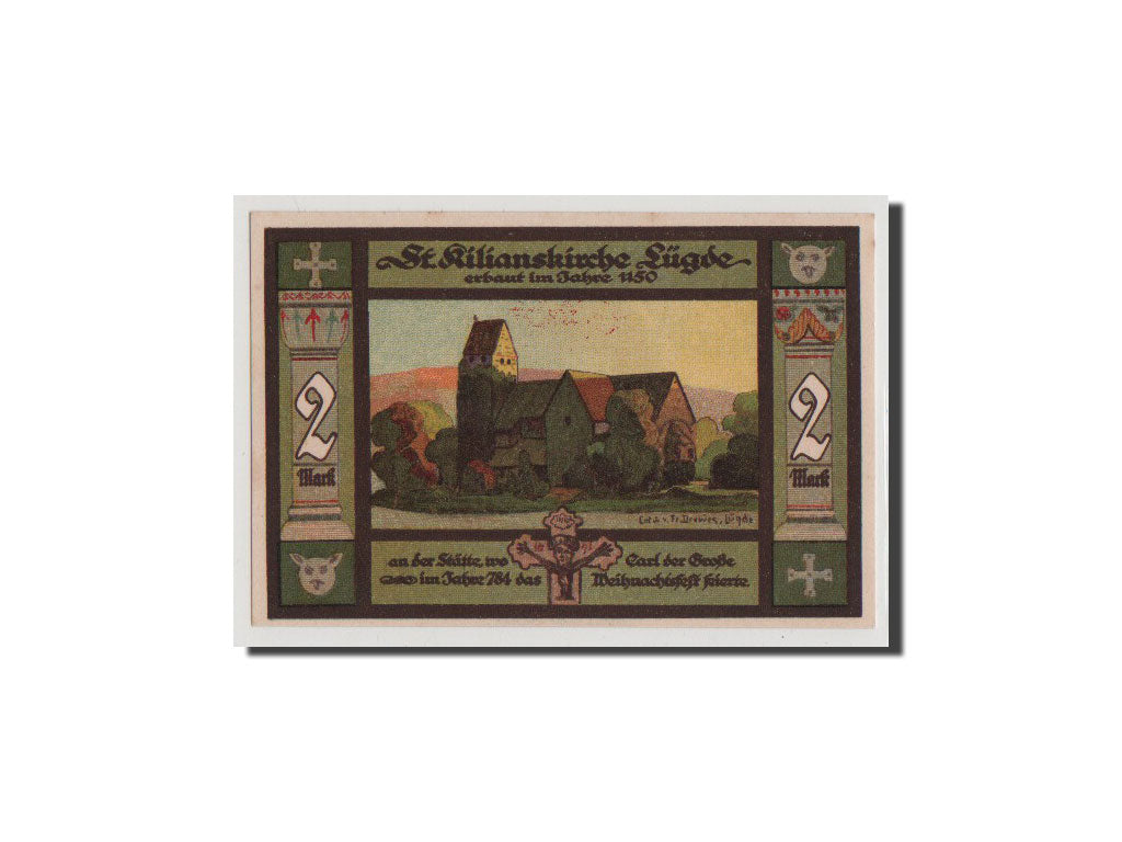 Banconote, Germania, Lugde, 2 Mark, 1921, FDS, Mehl:838.1