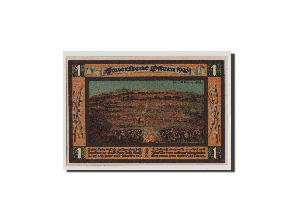 Banconote, Germania, Lugde, 1 Mark, 1921, FDS, Mehl:838.1