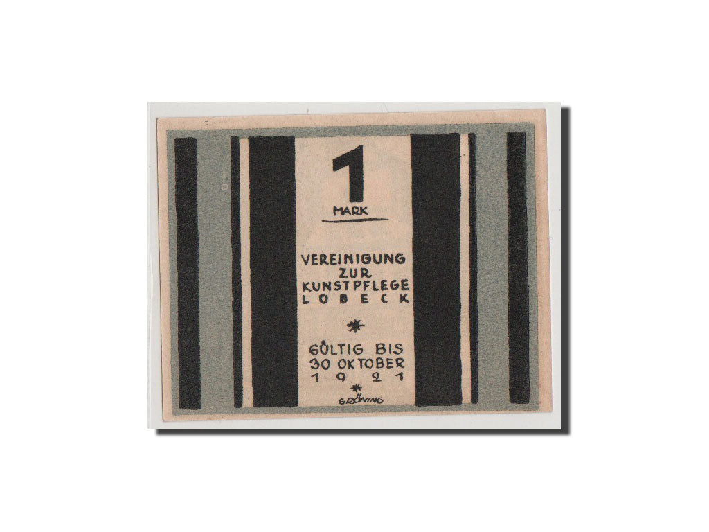 Geldschein, Deutschland, Lübeck, 1 Mark, UNZ, Mehl:832.1