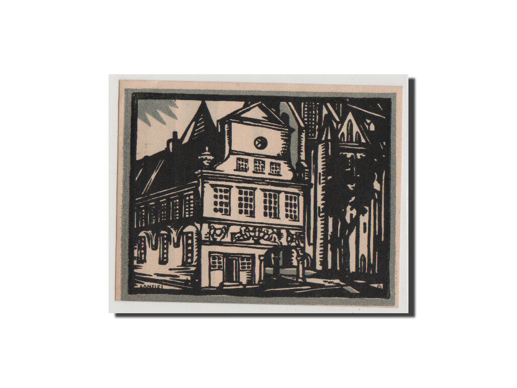 Geldschein, Deutschland, Lübeck, 1 Mark, UNZ, Mehl:832.1