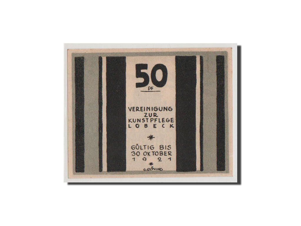 Banconote, Germania, Lübeck, 50 Pfennig, FDS, Mehl:832.1