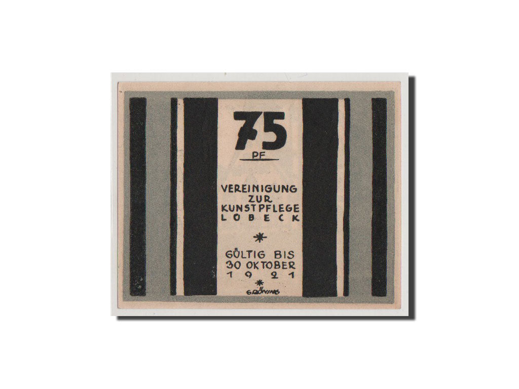 Geldschein, Deutschland, Lübeck, 75 Pfennig, UNZ, Mehl:832.1