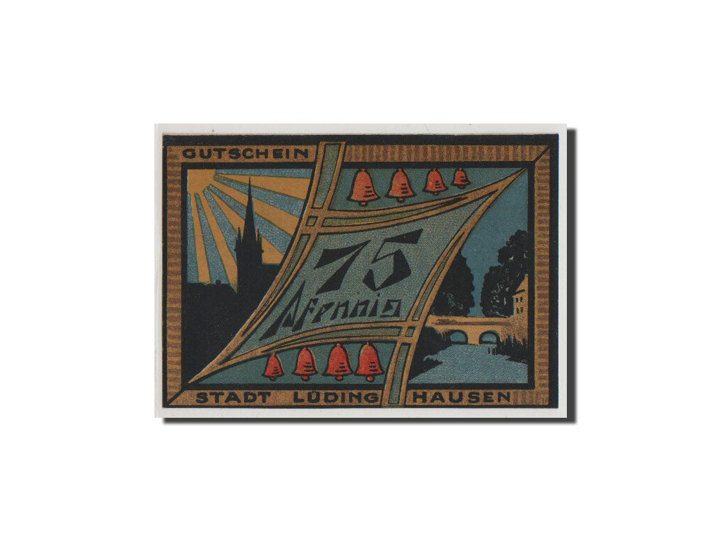Banconote, Germania, Westfalen, 75 Pfennig, 1921, FDS, Mehl:837.1