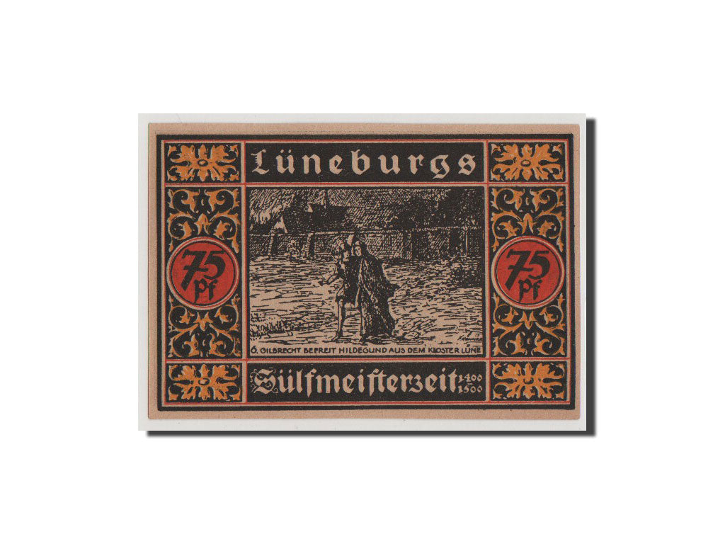 Geldschein, Deutschland, Luneburg Stadt, 75 Pfennig, 1921, UNZ, Mehl:840.1