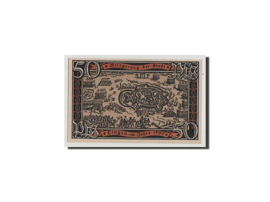 Billet, Allemagne, Lingen Stadt, 50 Pfennig, 1921, NEUF, Mehl:803.2
