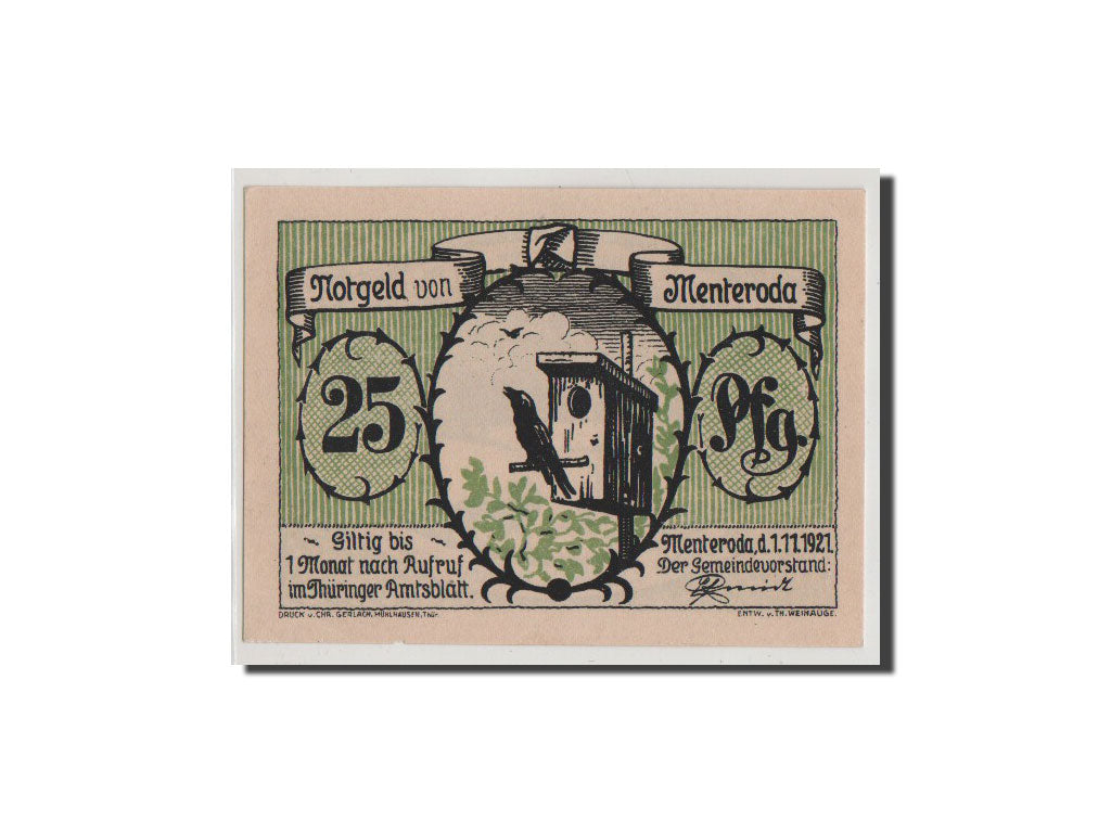 Banconote, Germania, Sachsen-Gotha, 25 Pfennig, 1921, FDS, Mehl:882.1