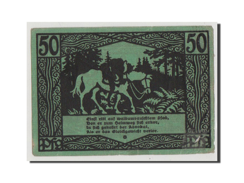 Banknote, Germany, Munchenbernsdorf, 50 Pfennig, 1921, UNC(64), Mehl:911.1
