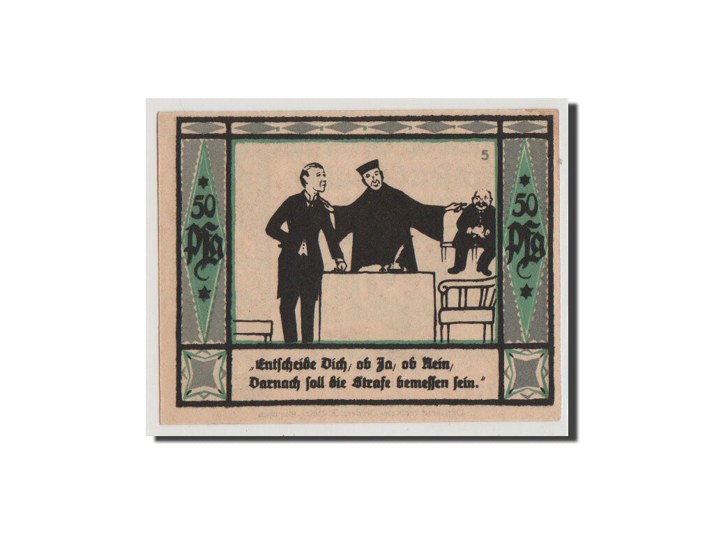 Geldschein, Deutschland, Mulsen St Jacob Gemeinde, 50 Pfennig, 1921, UNZ