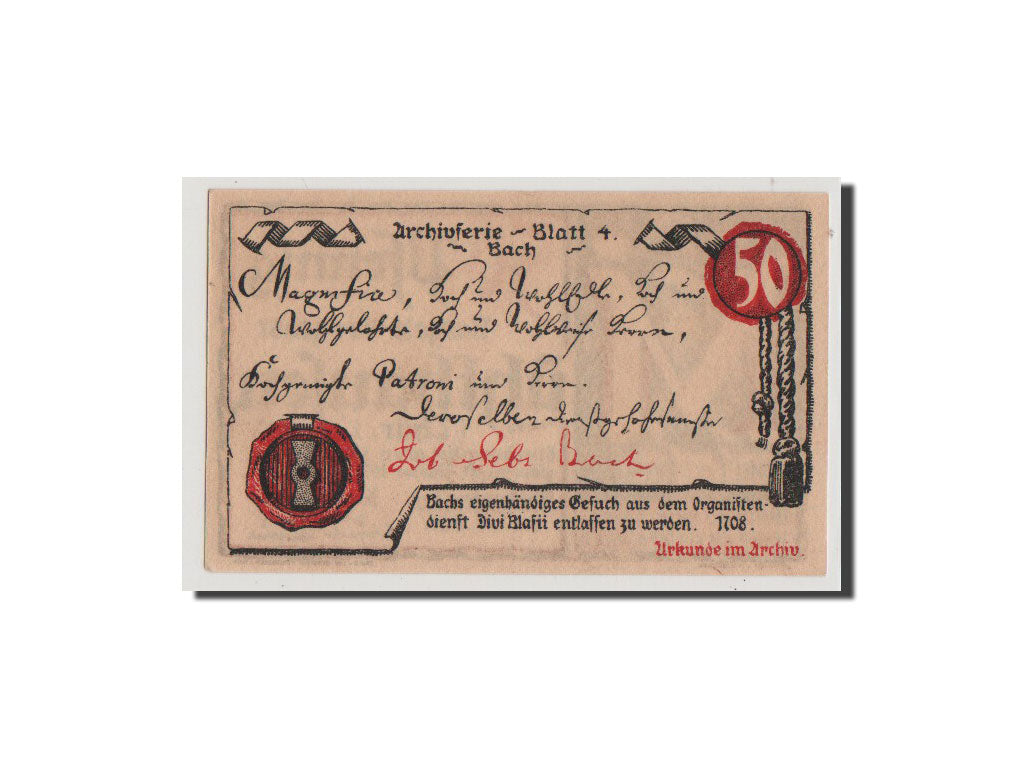 Geldschein, Deutschland, Provinz Sachsen, Thüringischer Teil, 50 Pfennig, 1921
