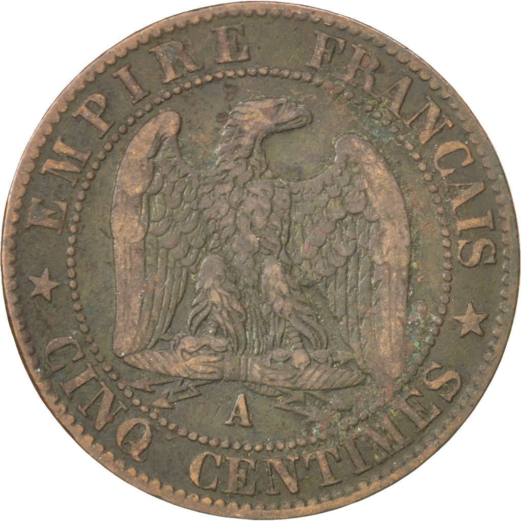 Münze, Frankreich, Napoleon III, Napoléon III, 5 Centimes, 1854, Paris, S