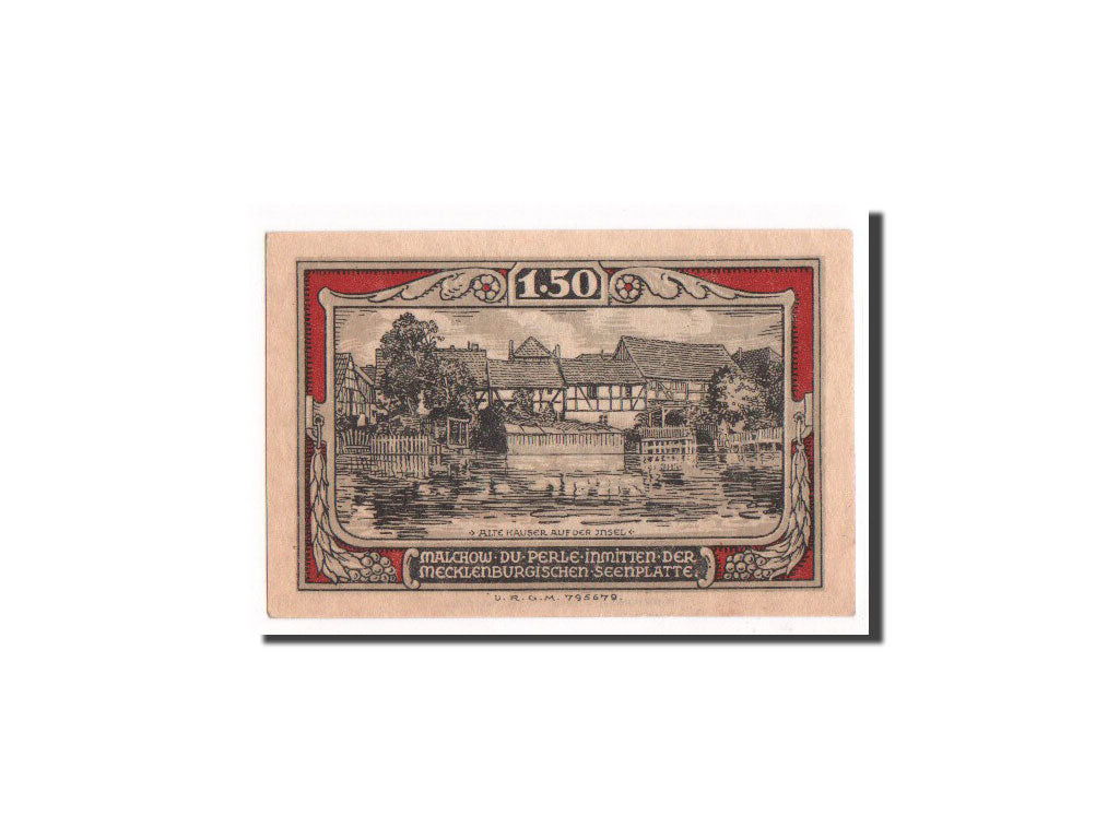 Geldschein, Deutschland, Malchow Stadt, 1.5 Mark, UNZ, Mehl:863.3c