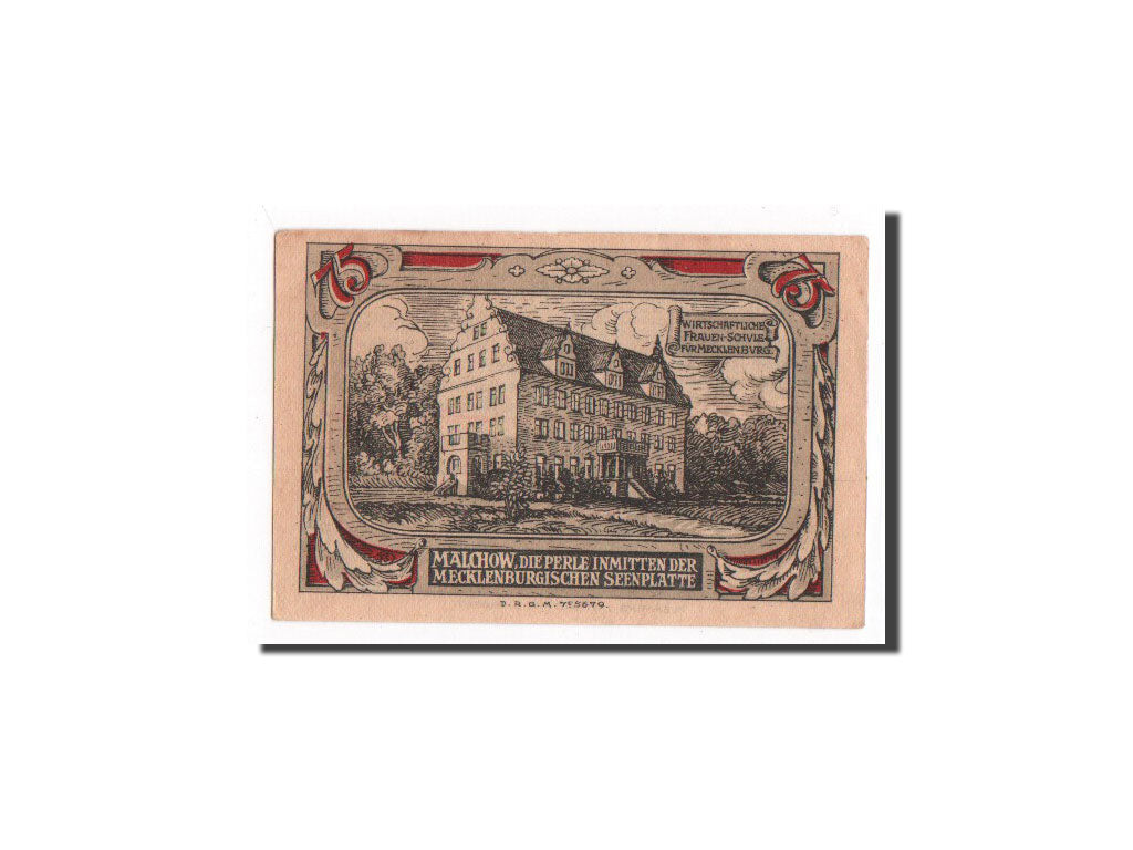 Geldschein, Deutschland, Malchow Stadt, 75 Pfennig, UNZ-, Mehl:863.3a