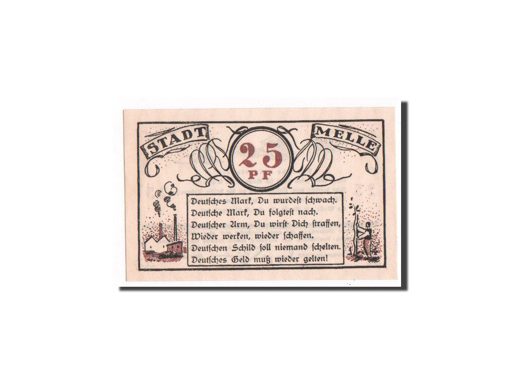 Billet, Allemagne, Melle Stadt, 25 Pfennig, 1921, 1921-11-01, NEUF, Mehl:879.1