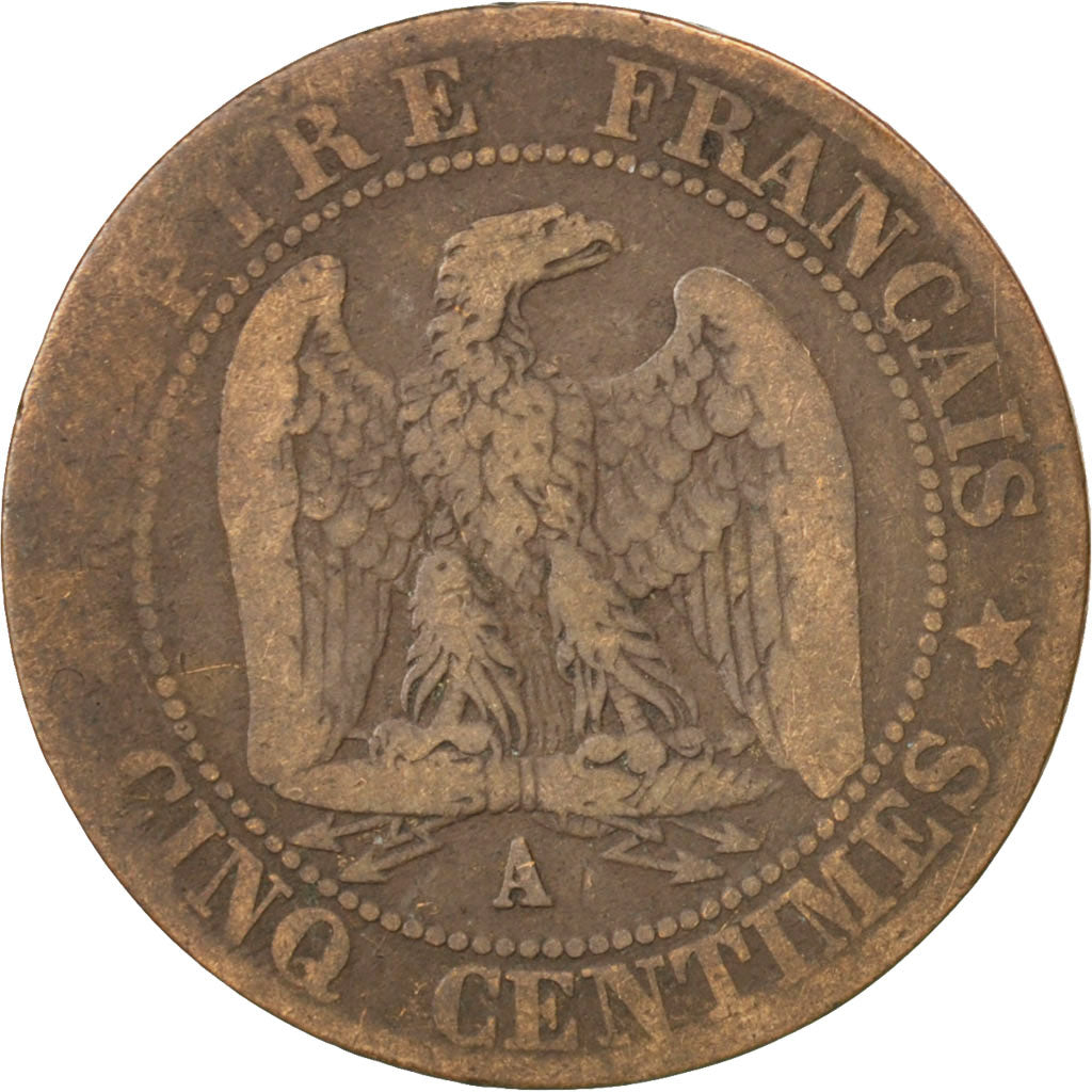 Münze, Frankreich, Napoleon III, Napoléon III, 5 Centimes, 1855, Paris, SGE