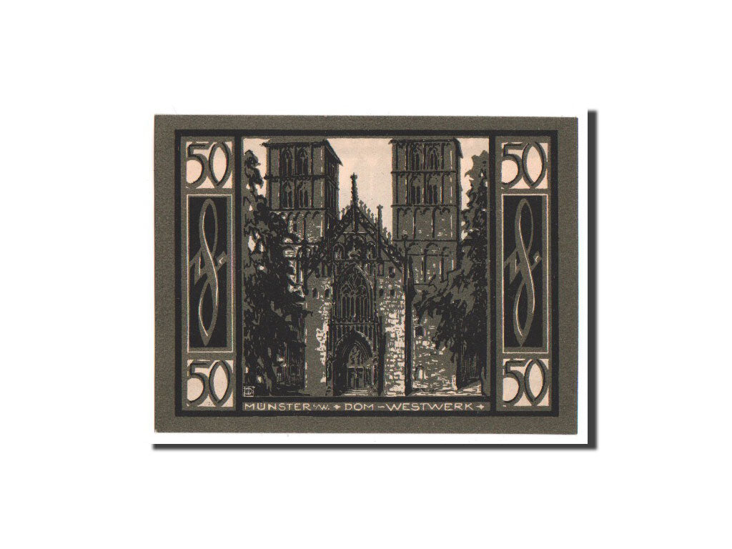 Banconote, Germania, Munster, 50 Pfennig, 1921, FDS, Mehl:916.1