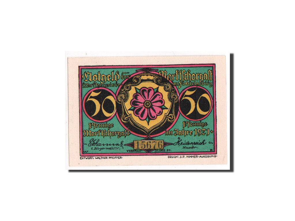 Banknote, Germany, Marktschorgast, 50 Pfennig, 1921, UNC(65-70), Mehl:871.3a