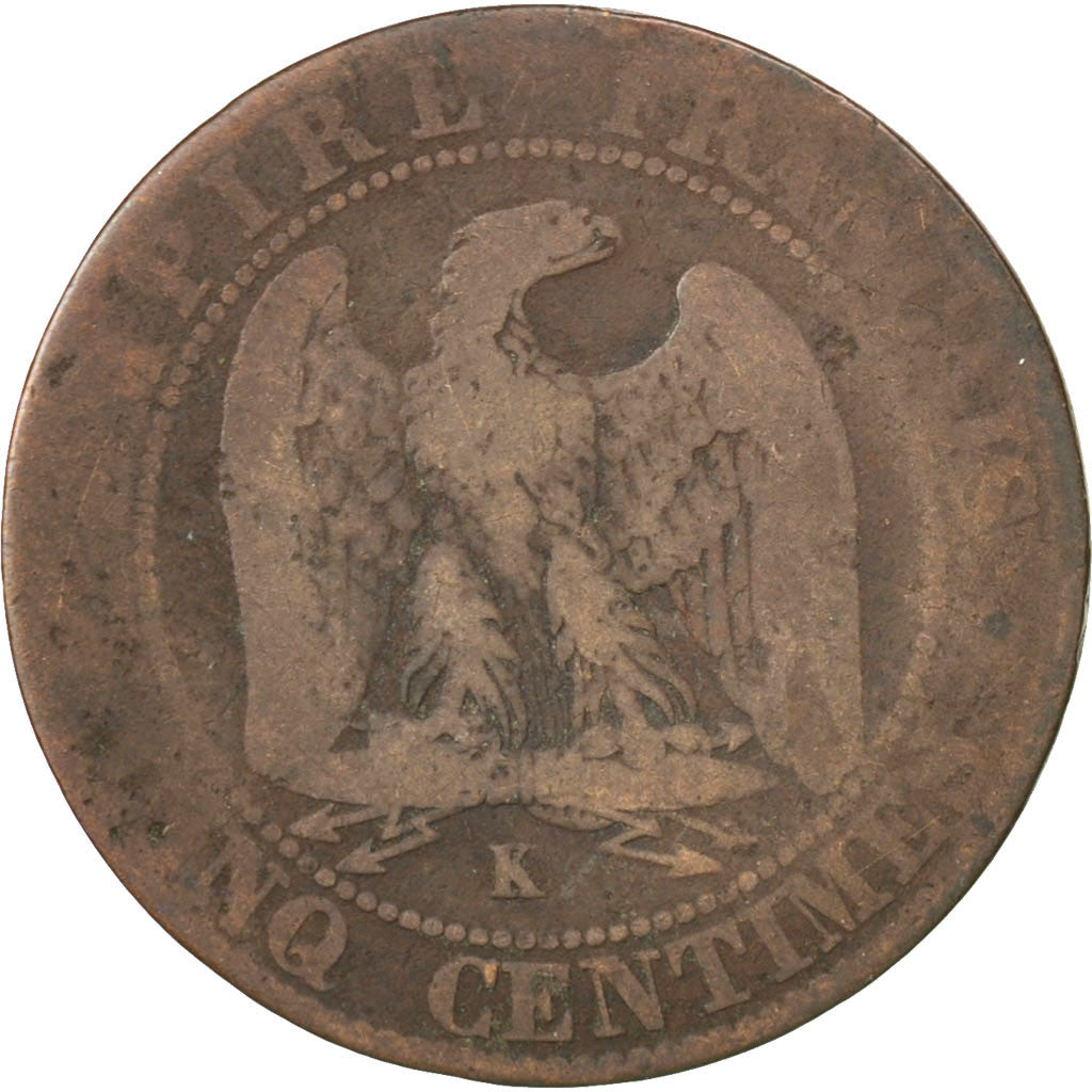 Münze, Frankreich, Napoleon III, Napoléon III, 5 Centimes, 1855, Bordeaux