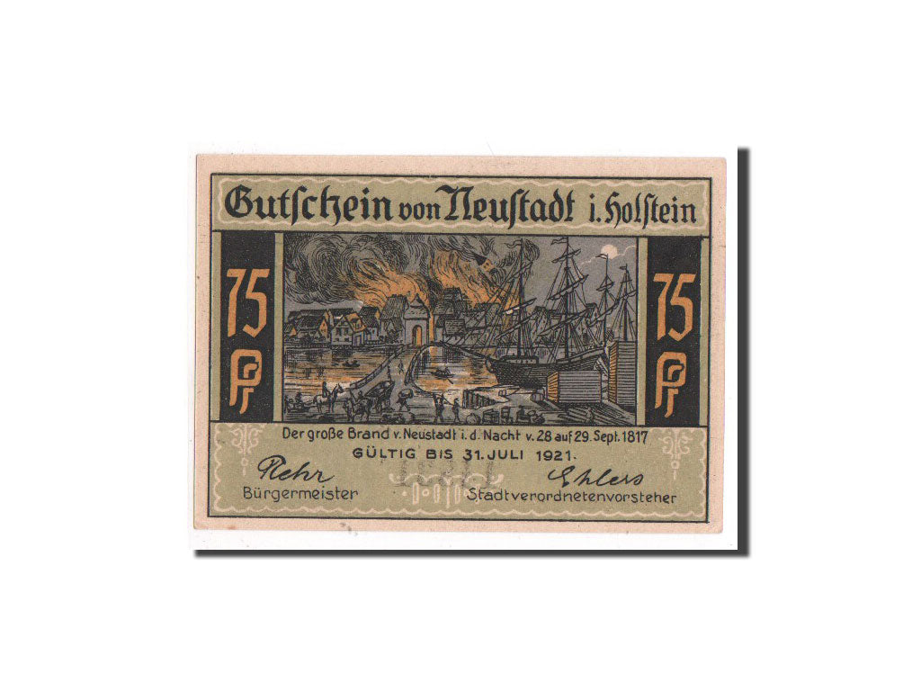 Banknote, Germany, Neustadt i. Holstein Stadt, 75 Pfennig, UNC(65-70)