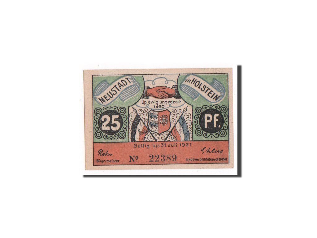 Banknote, Germany, Neustadt i. Holstein Stadt, 25 Pfennig, UNC(65-70)
