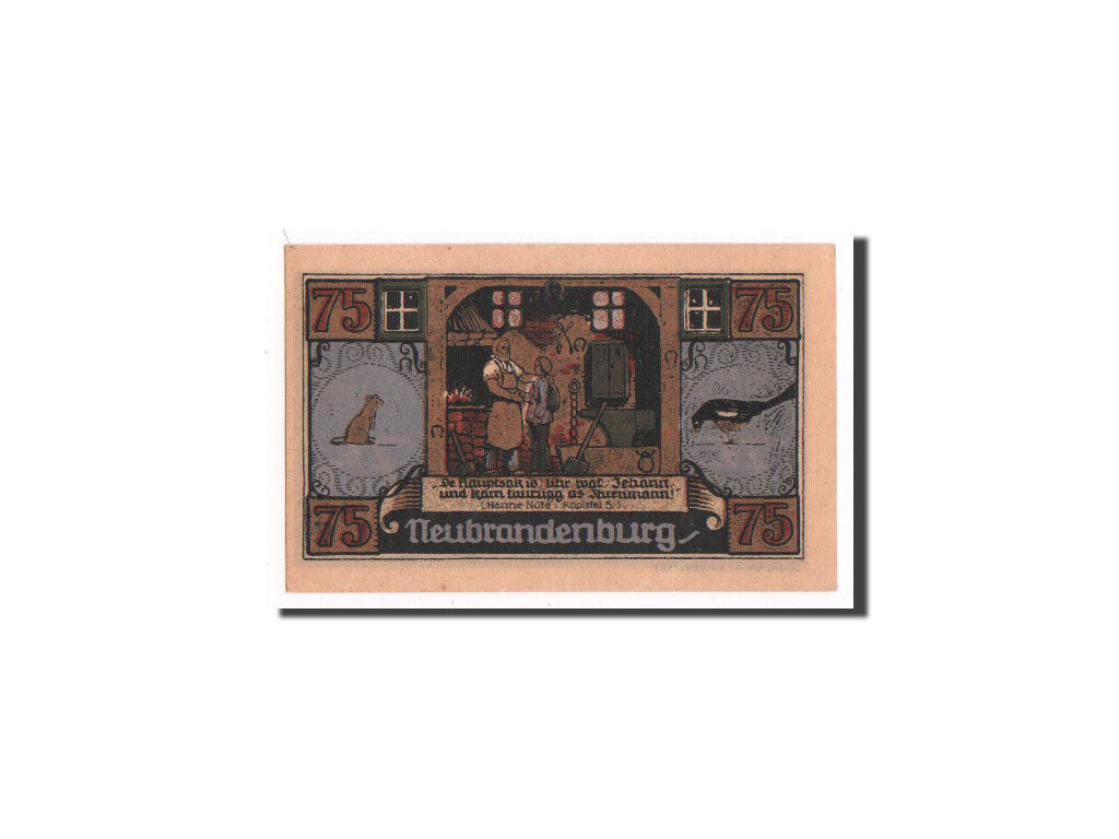 Banknote, Germany, Neubrandenburg Stadt, 75 Pfennig, 1921, UNC(65-70)