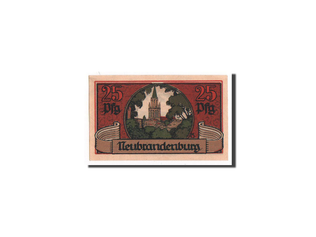 Banknote, Germany, Neubrandenburg Stadt, 25 Pfennig, 1921, UNC(65-70)