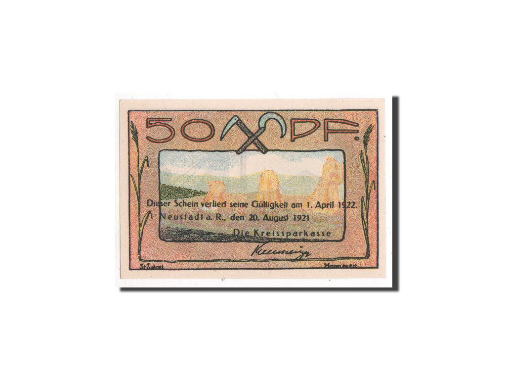 Banknote, Germany, Neustadt Am Rubenberge Stadt, 50 Pfennig, 1921, UNC(65-70)