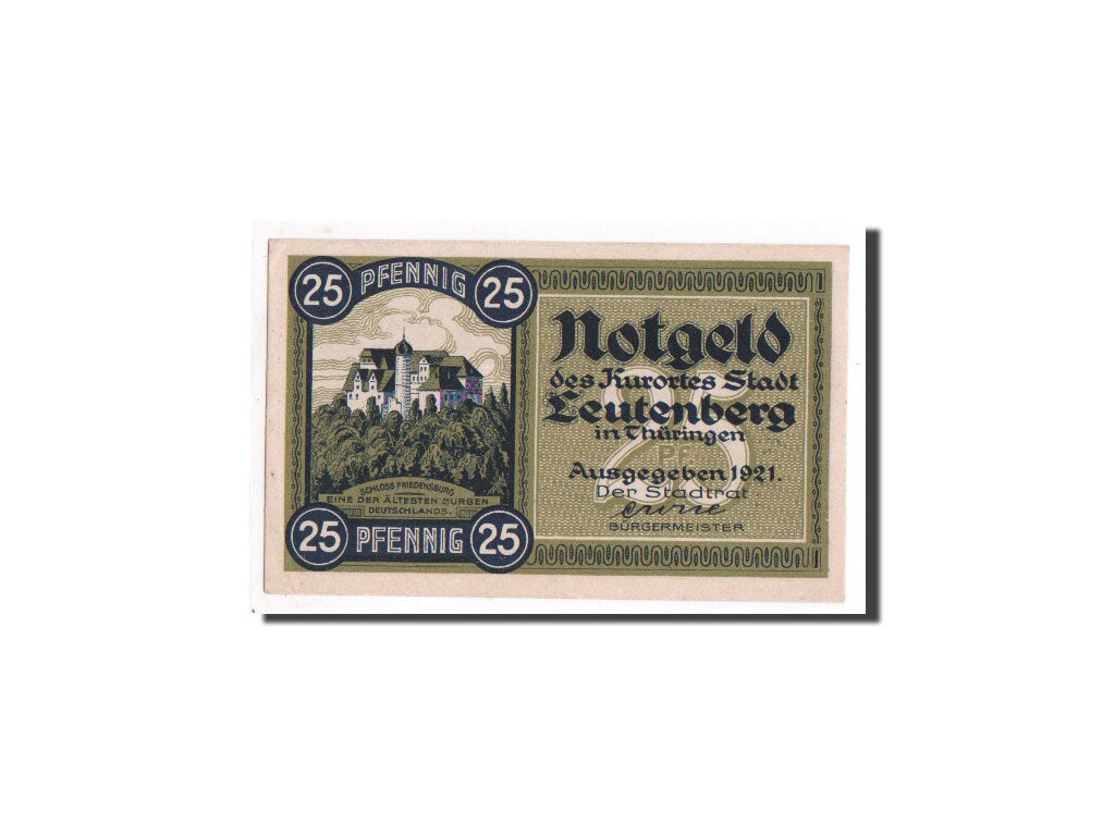 Banknote, Germany, Leutenberg, 25 Pfennig, 1921, UNC(65-70), Mehl:796.1a