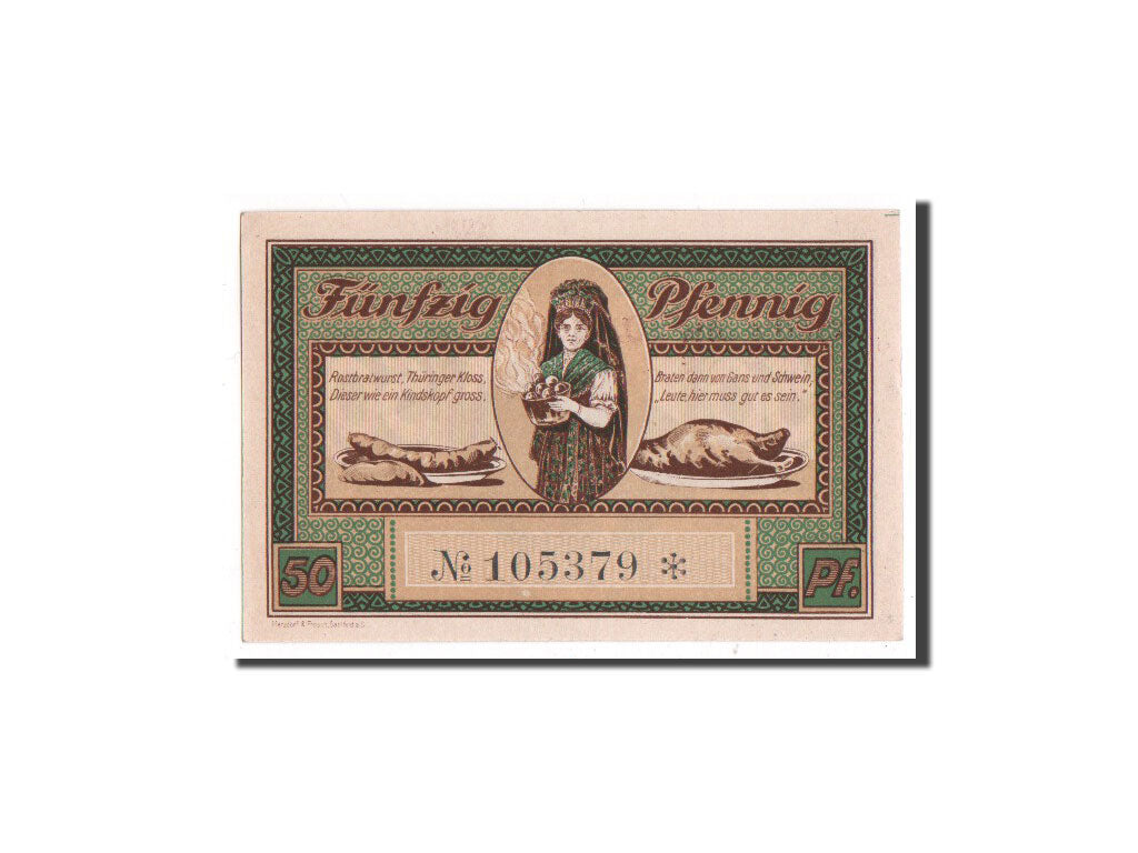 Banknote, Germany, Leutenberg, 50 Pfennig, 1921, UNC(65-70), Mehl:796.1a