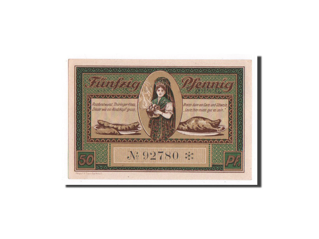 Banknote, Germany, Leutenberg, 50 Pfennig, 1921, UNC(65-70), Mehl:796.1a