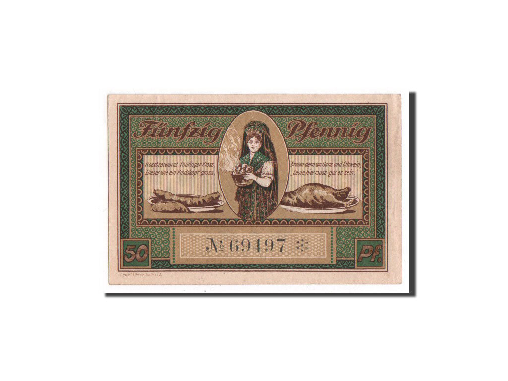 Banknote, Germany, Leutenberg, 50 Pfennig, 1921, UNC(65-70), Mehl:796.1a