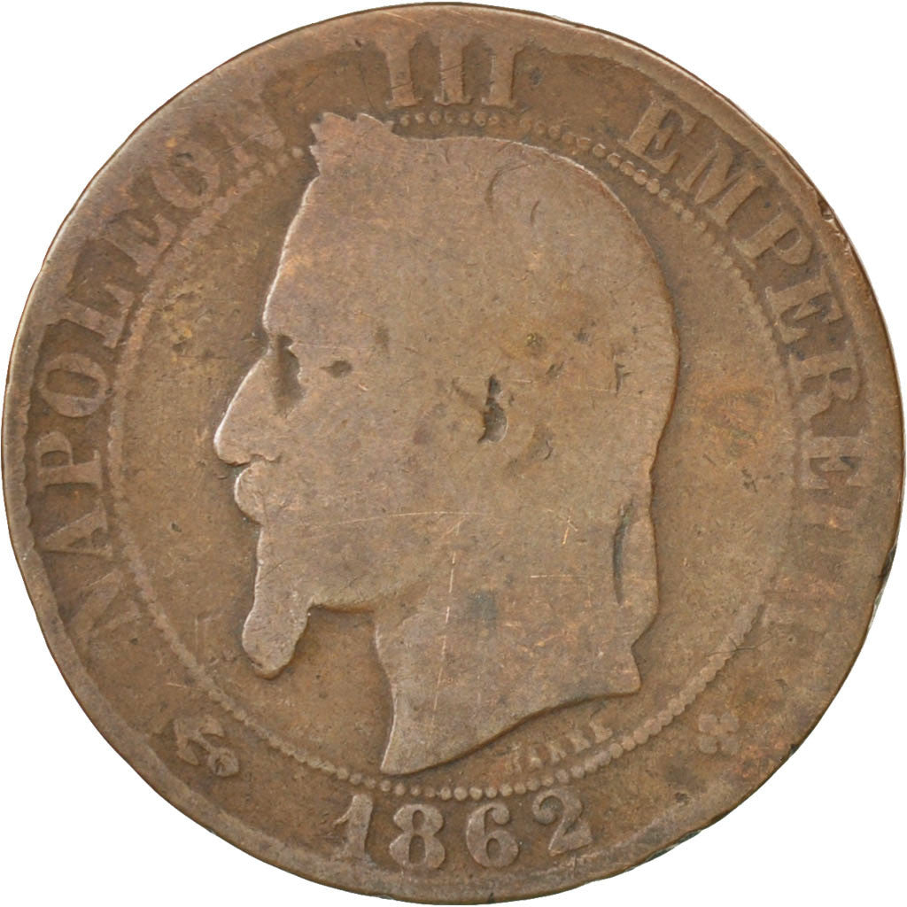 Münze, Frankreich, Napoleon III, Napoléon III, 5 Centimes, 1862, Strasbourg