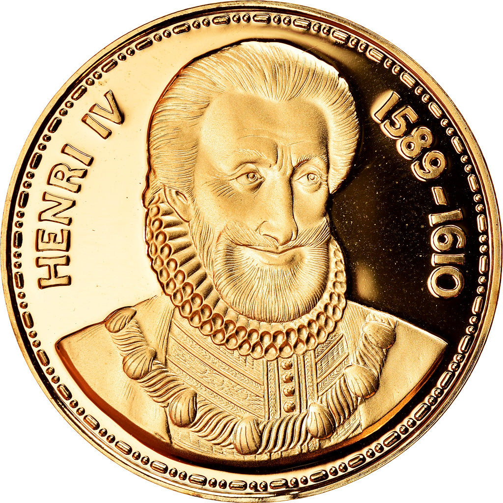 Frankrijk, Medaille, Les Rois de France,  Henri IV, History, UNC-, Vermeil