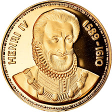 Frankrijk, Medaille, Les Rois de France,  Henri IV, History, UNC-, Vermeil