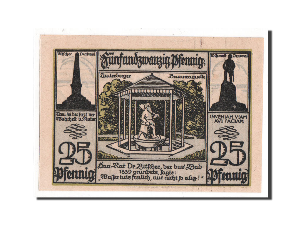 Banknote, Germany, Lauterberg, 25 Pfennig, 1921, UNC(65-70), Mehl:779.1b