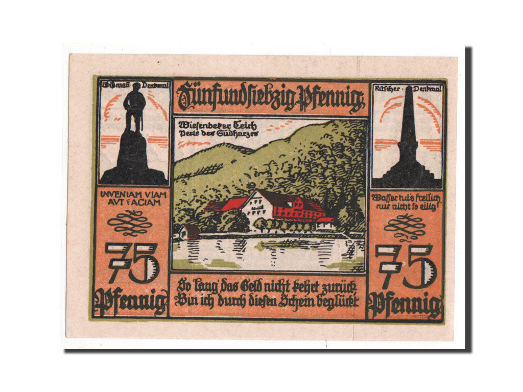 Banknote, Germany, Lauterberg, 75 Pfennig, 1921, UNC(65-70), Mehl:779.1b