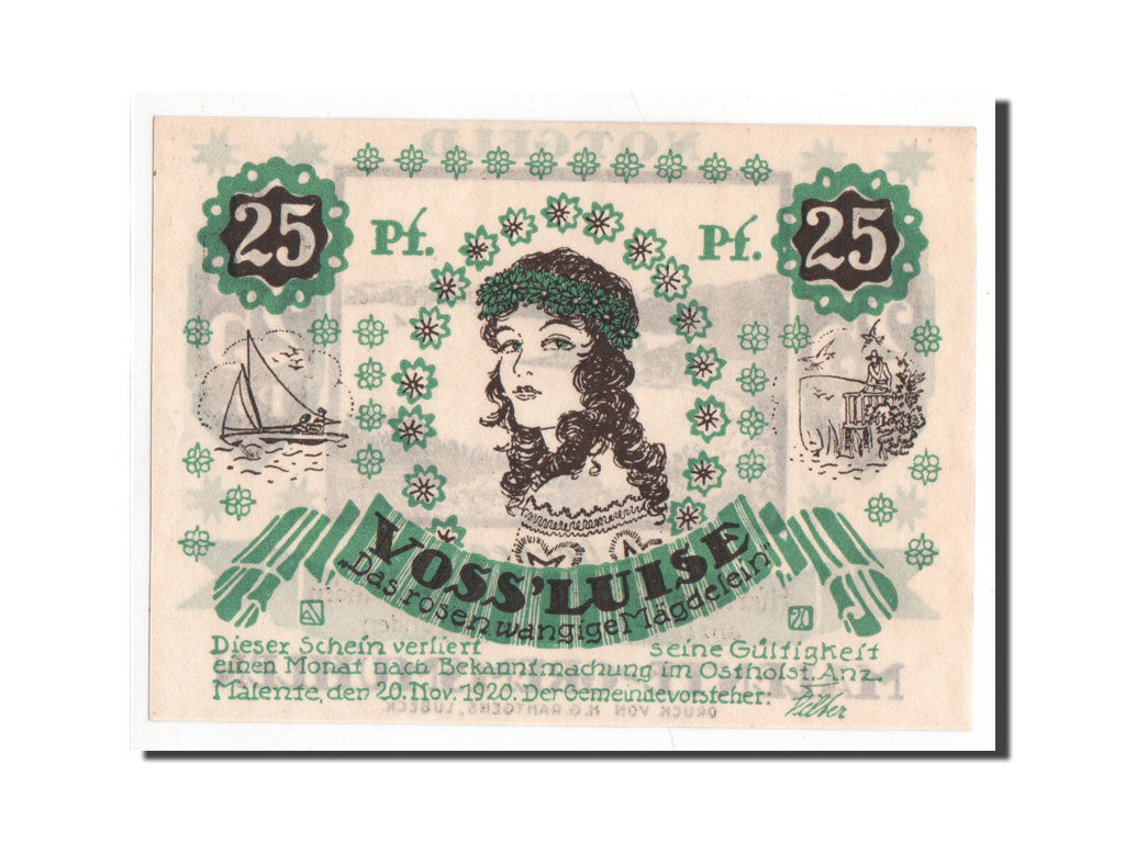 Banknote, Germany, Malente Gremsmuhlen Germeinde, 25 Pfennig, 1920, UNC(65-70)