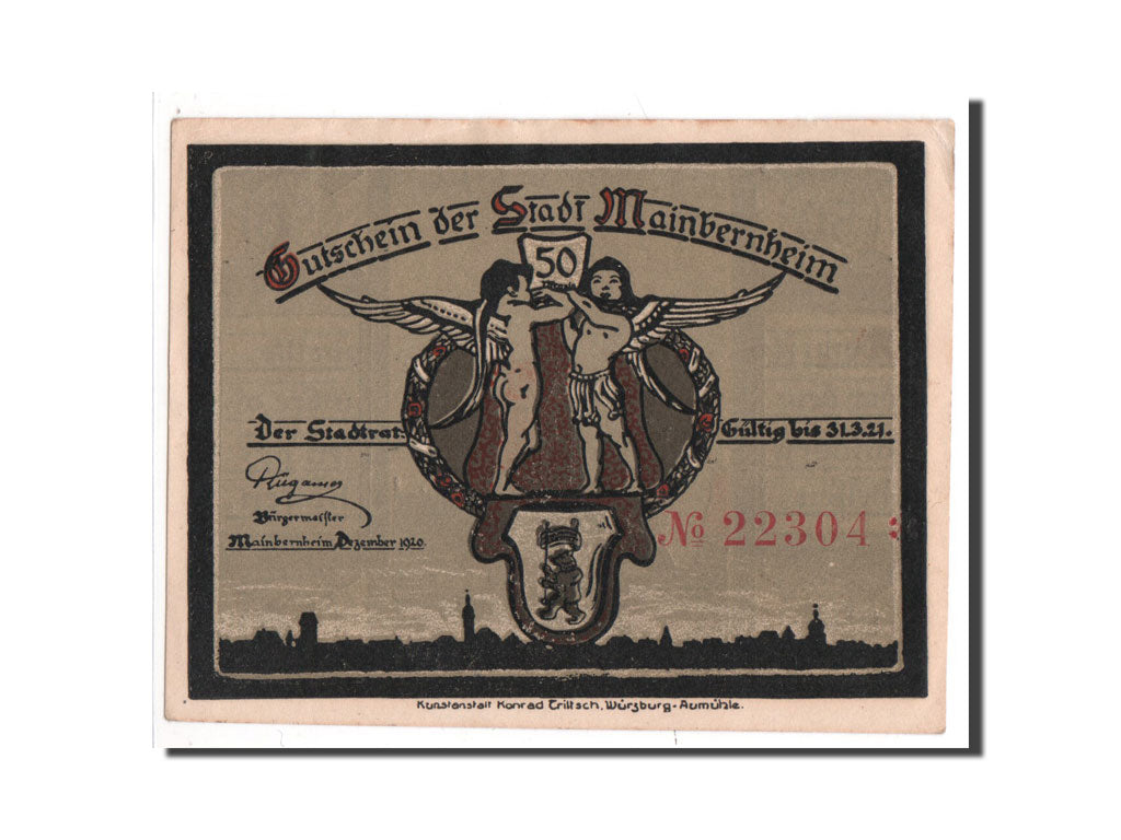 Banknote, Germany, Mainbernheim Stadt, 50 Pfennig, 1920, 1920-12-01, UNC(65-70)