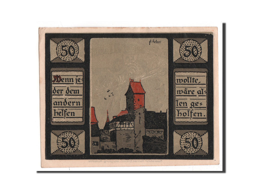 Banknote, Germany, Mainbernheim Stadt, 50 Pfennig, 1920, 1920-12-01, UNC(65-70)
