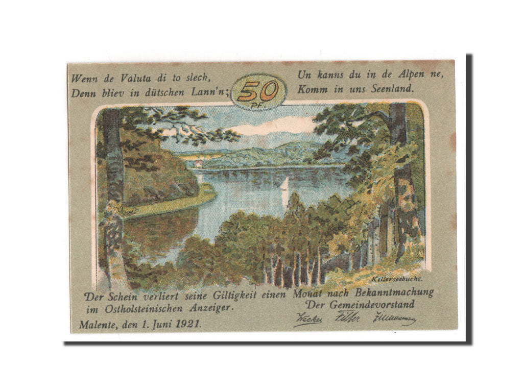 Banknote, Germany, Malente Gremsmuhlen Germeinde, 50 Pfennig, 1921, UNC(65-70)