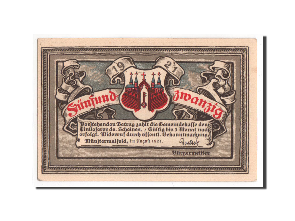 Banknote, Germany, Munster, 25 Pfennig, 1921, 1921-08-01, UNC(65-70), Mehl:919.1