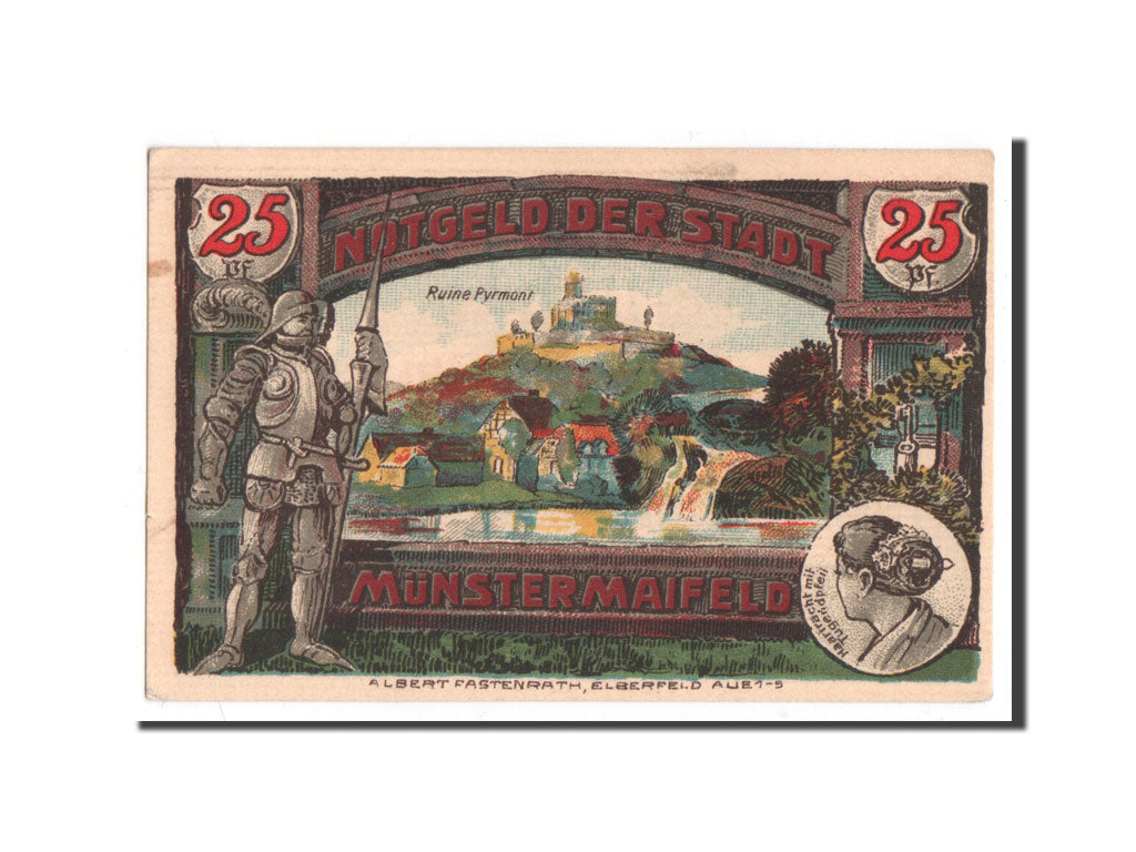 Banknote, Germany, Munster, 25 Pfennig, 1921, 1921-08-01, UNC(65-70), Mehl:919.1