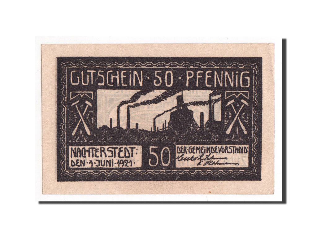 Banknote, Germany, Nachterstedt Gemeinde, 50 Pfennig, 1921, UNC(65-70)