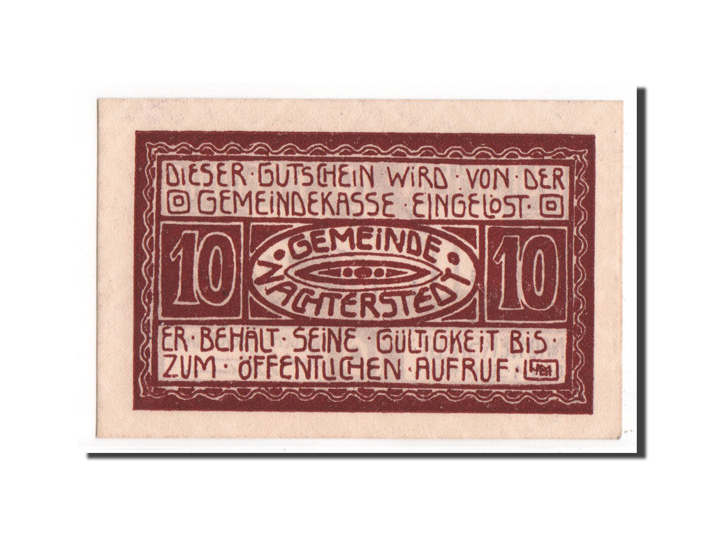 Banknote, Germany, Nachterstedt Gemeinde, 10 Pfennig, 1921, UNC(65-70)