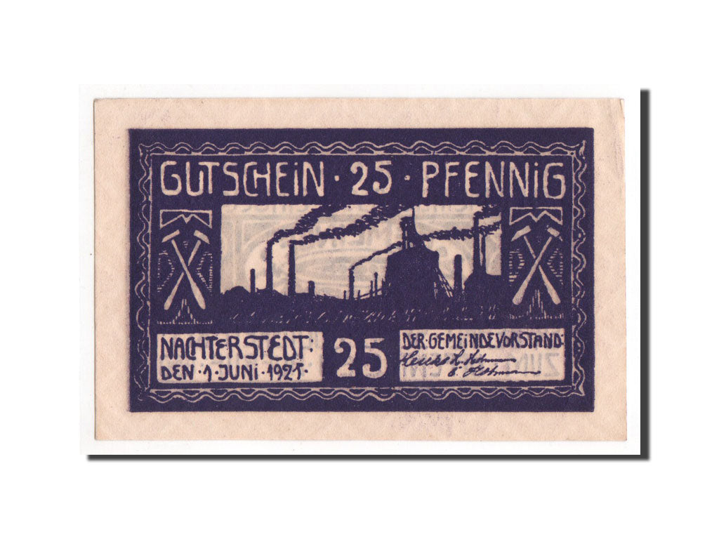 Banknote, Germany, Nachterstedt Gemeinde, 25 Pfennig, 1921, UNC(65-70)