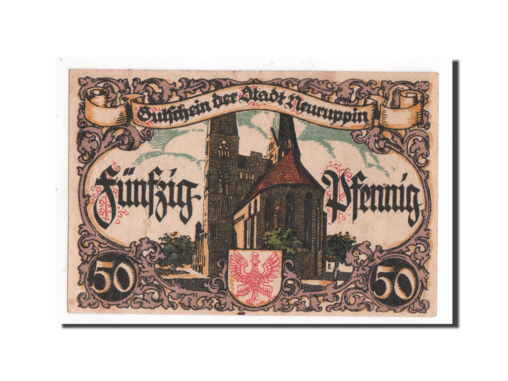 Banknote, Germany, Neuruppin Stadt, 50 Pfennig, 1921, 1921-07-01, UNC(65-70)
