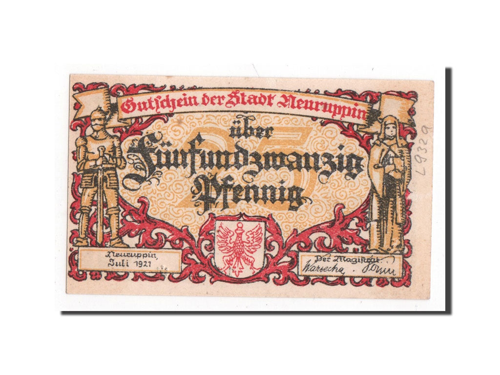 Banknote, Germany, Neuruppin Stadt, 25 Pfennig, 1921, 1921-07-01, UNC(65-70)
