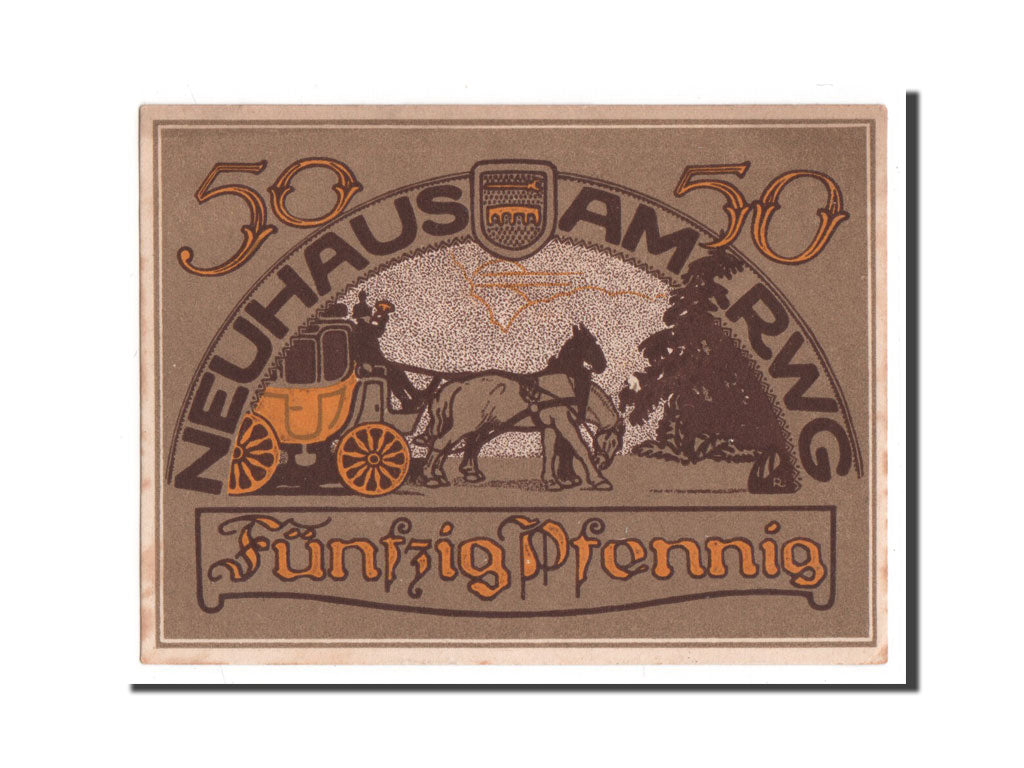 Billet, Allemagne, Neuhaus am Rennweg Gemeinde, 50 Pfennig, 1921, NEUF