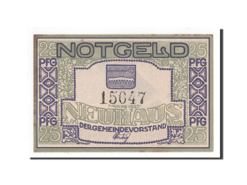 Banknote, Germany, Neuhaus am Rennweg Gemeinde, 25 Pfennig, 1921, UNC(64)