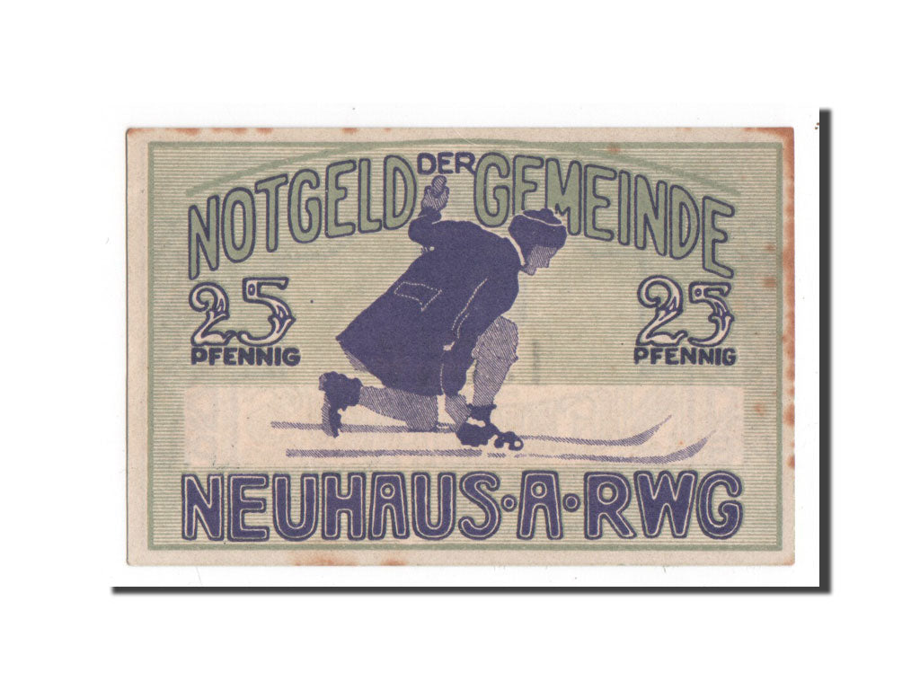 Banknote, Germany, Neuhaus am Rennweg Gemeinde, 25 Pfennig, 1921, UNC(64)